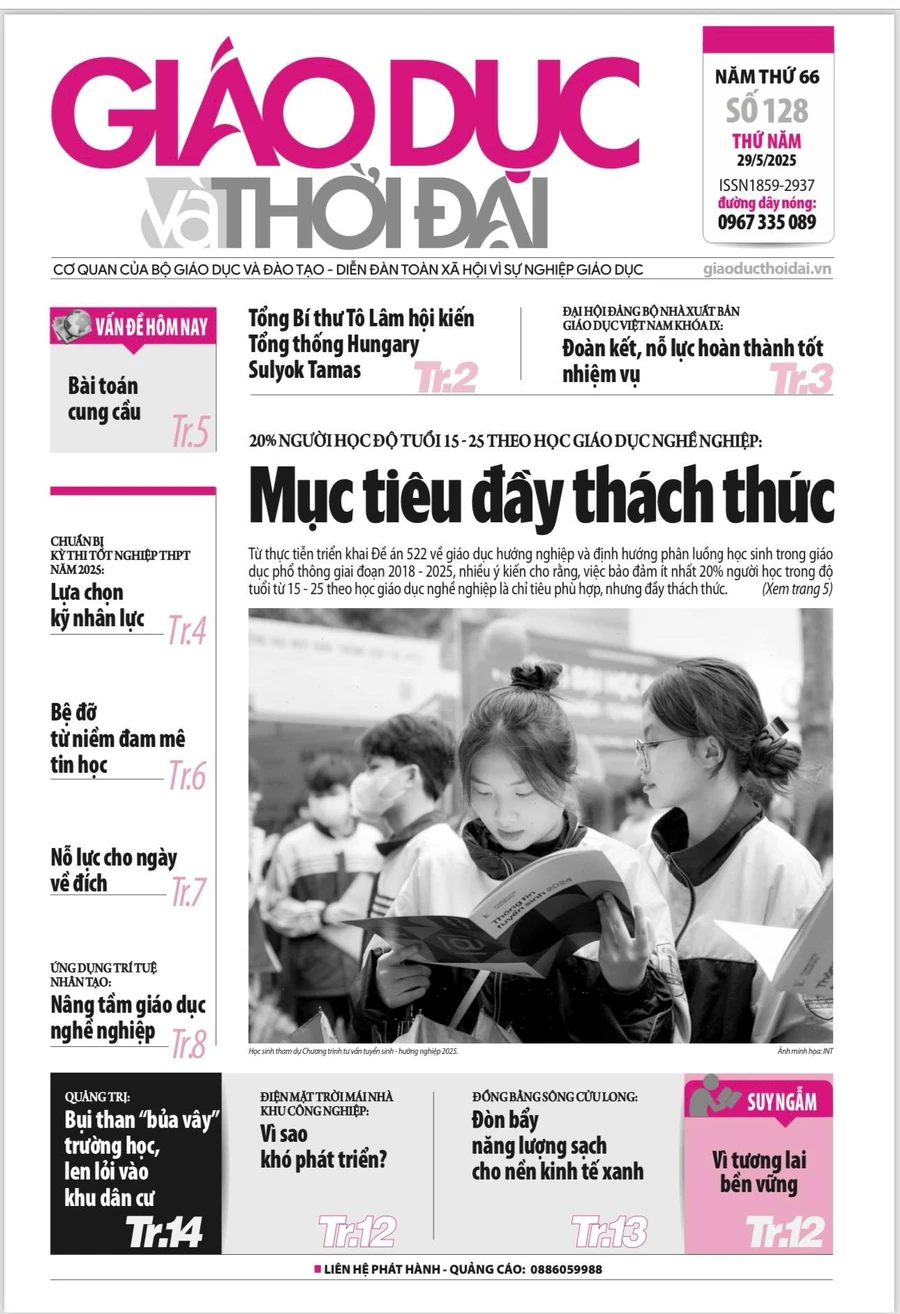 Tin tức báo in 29/5: Nâng tầm giáo dục nghề nghiệp
