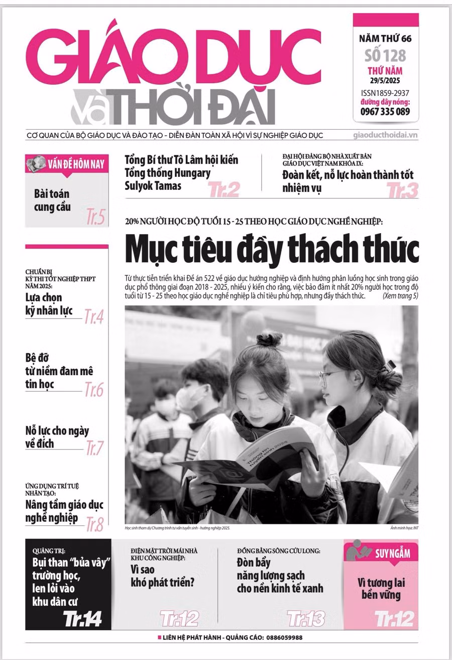 Tin tức báo in 29/5: Nâng tầm giáo dục nghề nghiệp