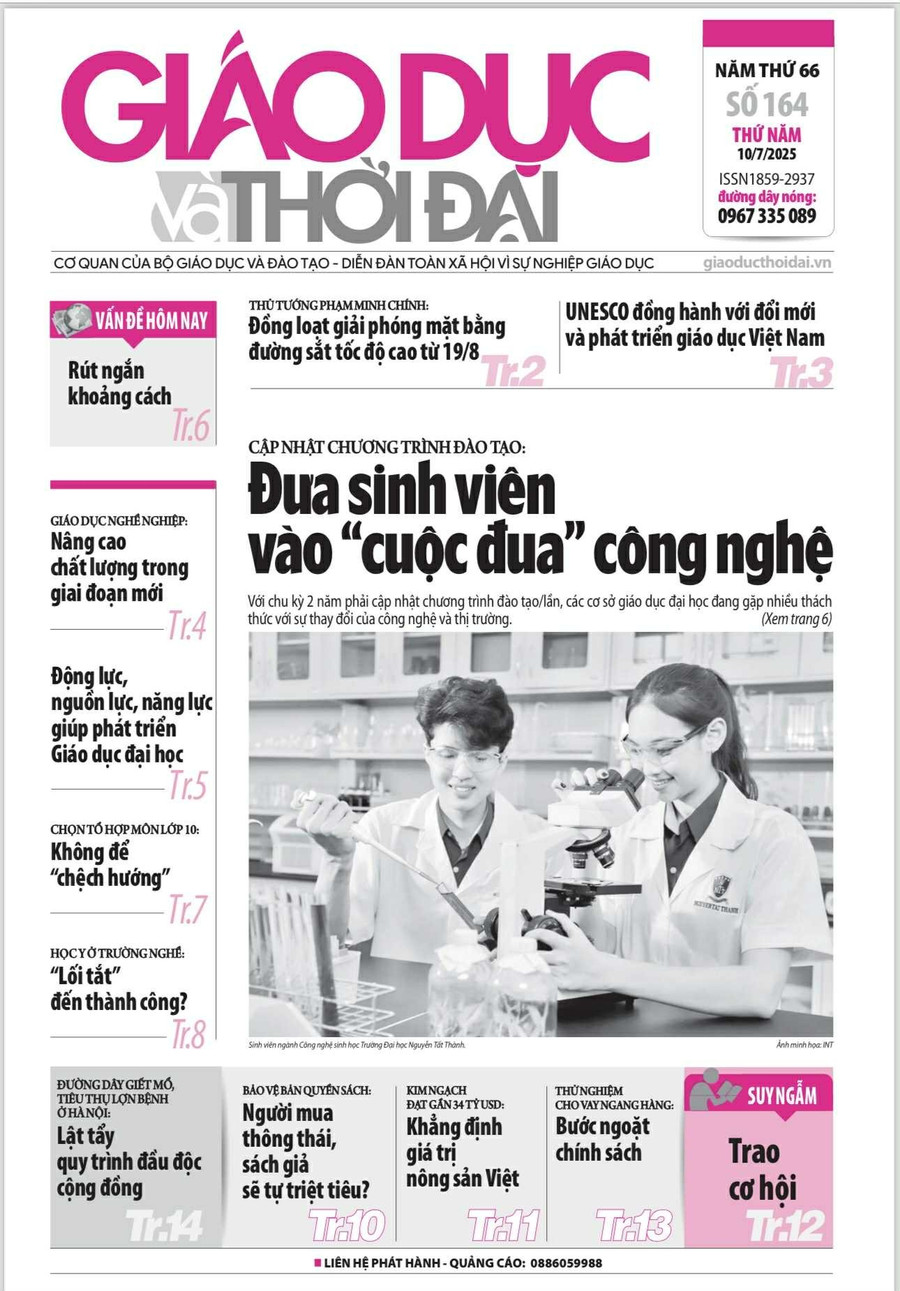 Tin tức báo in 10/7: Đưa sinh viên vào 'cuộc đua' công nghệ