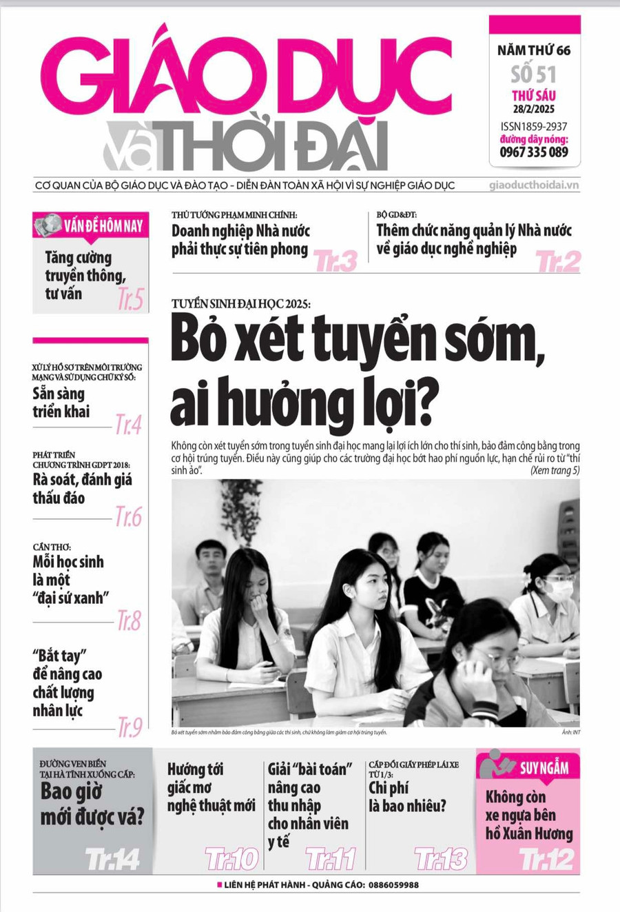Tin tức báo in 28/2: Bỏ xét tuyển sớm, ai hưởng lợi?