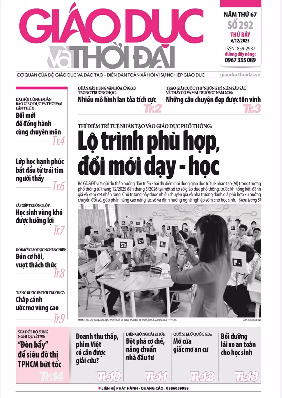 Tin tức báo in 6/12: Thí điểm dạy AI - bước đi mới trong chuyển đổi số giáo dục