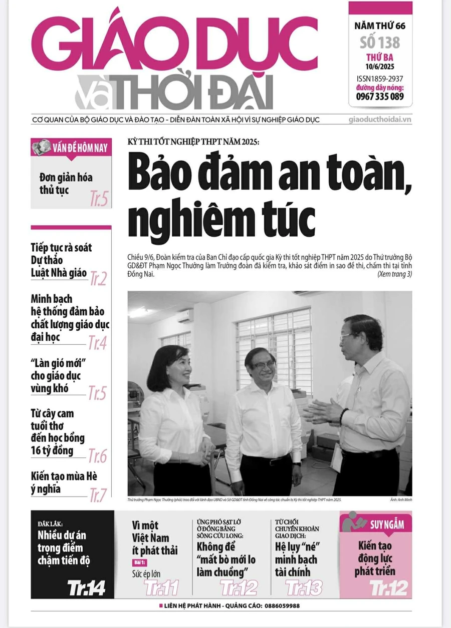 Tin tức báo in 10/6: 'Làn gió mới' cho giáo dục vùng khó