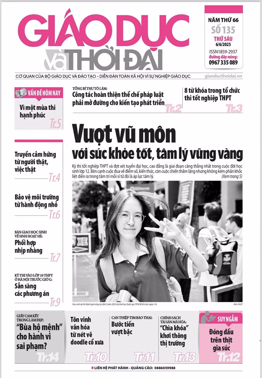 Tin tức báo in 6/6: Vượt vũ môn với sức khỏe tốt, tâm lý vững vàng