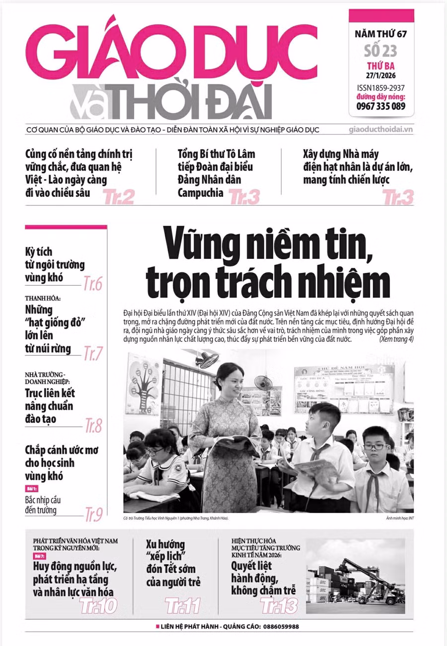 Tin tức báo in 27/1: Những 'hạt giống đỏ' lớn lên từ núi rừng