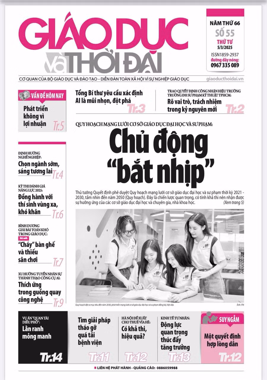 Tin tức báo in 5/3: Chọn ngành sớm, sáng tương lai