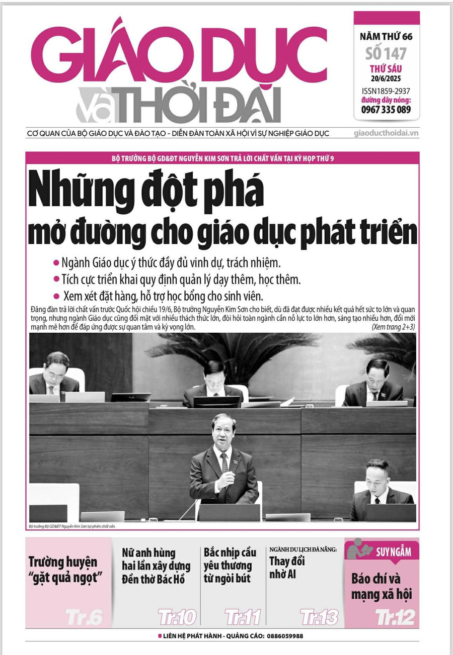 Tin tức báo in 20/6: Những đột phá mở đường cho giáo dục phát triển