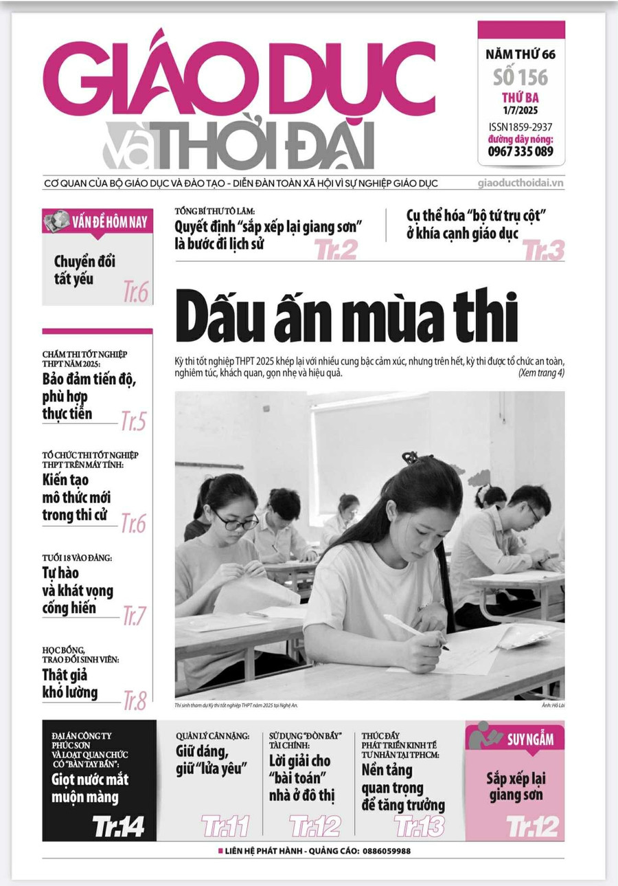 Tin tức báo in 1/7: Bảo đảm tiến độ chấm thi tốt nghiệp THPT