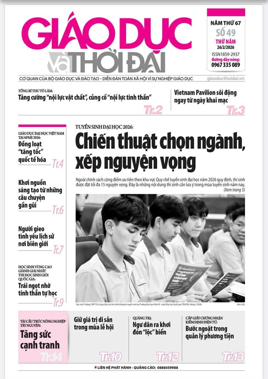 Tin tức báo in 26/2: Chiến thuật chọn ngành, xếp nguyện vọng