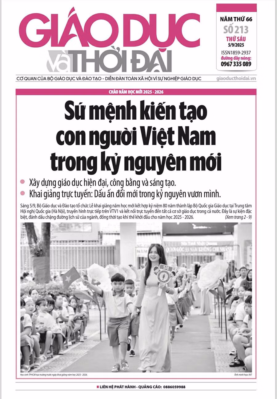 Tin tức báo in 5/9: Xây dựng giáo dục hiện đại, công bằng và sáng tạo