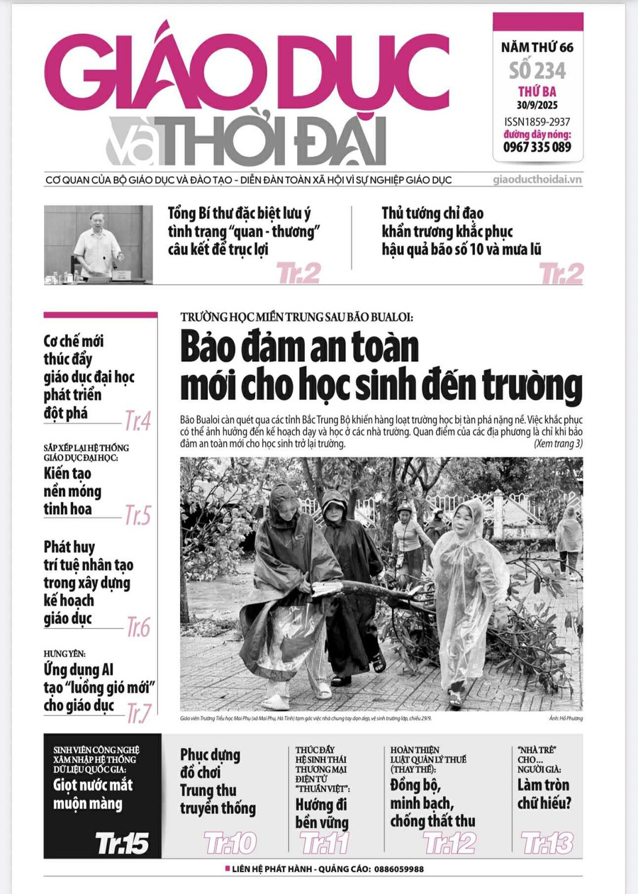 Tin tức báo in 30/9: Bảo đảm an toàn mới cho học sinh đến trường
