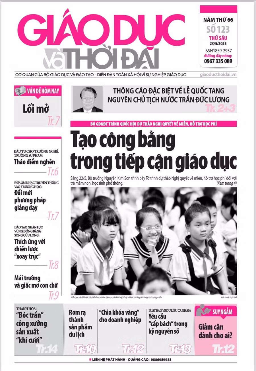 Tin tức báo in 23/5: Tạo công bằng trong tiếp cận giáo dục