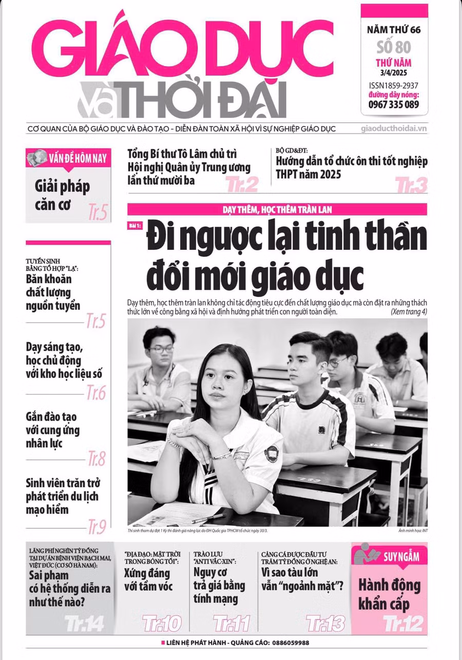 Tin tức báo in 3/4: Dạy sáng tạo, học chủ động với kho học liệu số