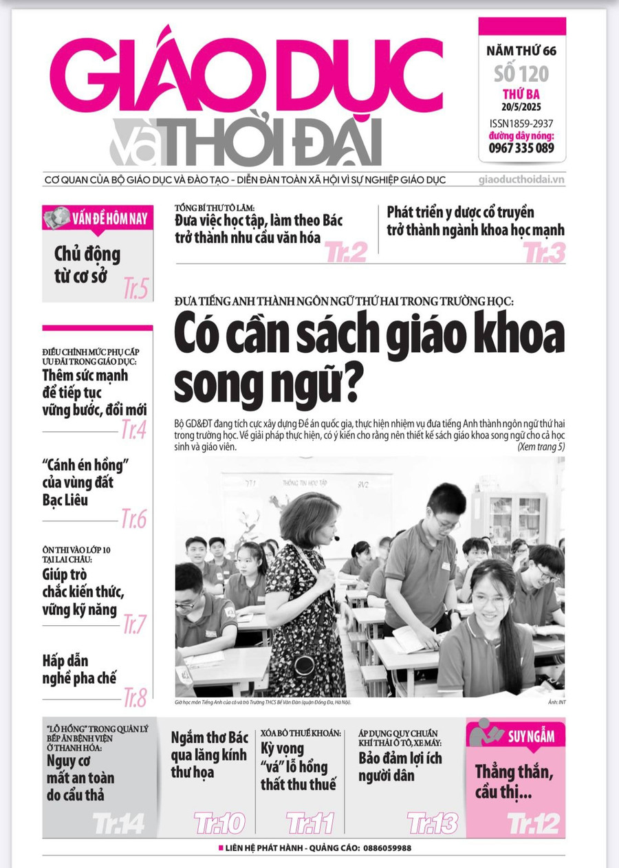 Tin tức báo in 20/5: Có cần sách giáo khoa song ngữ?