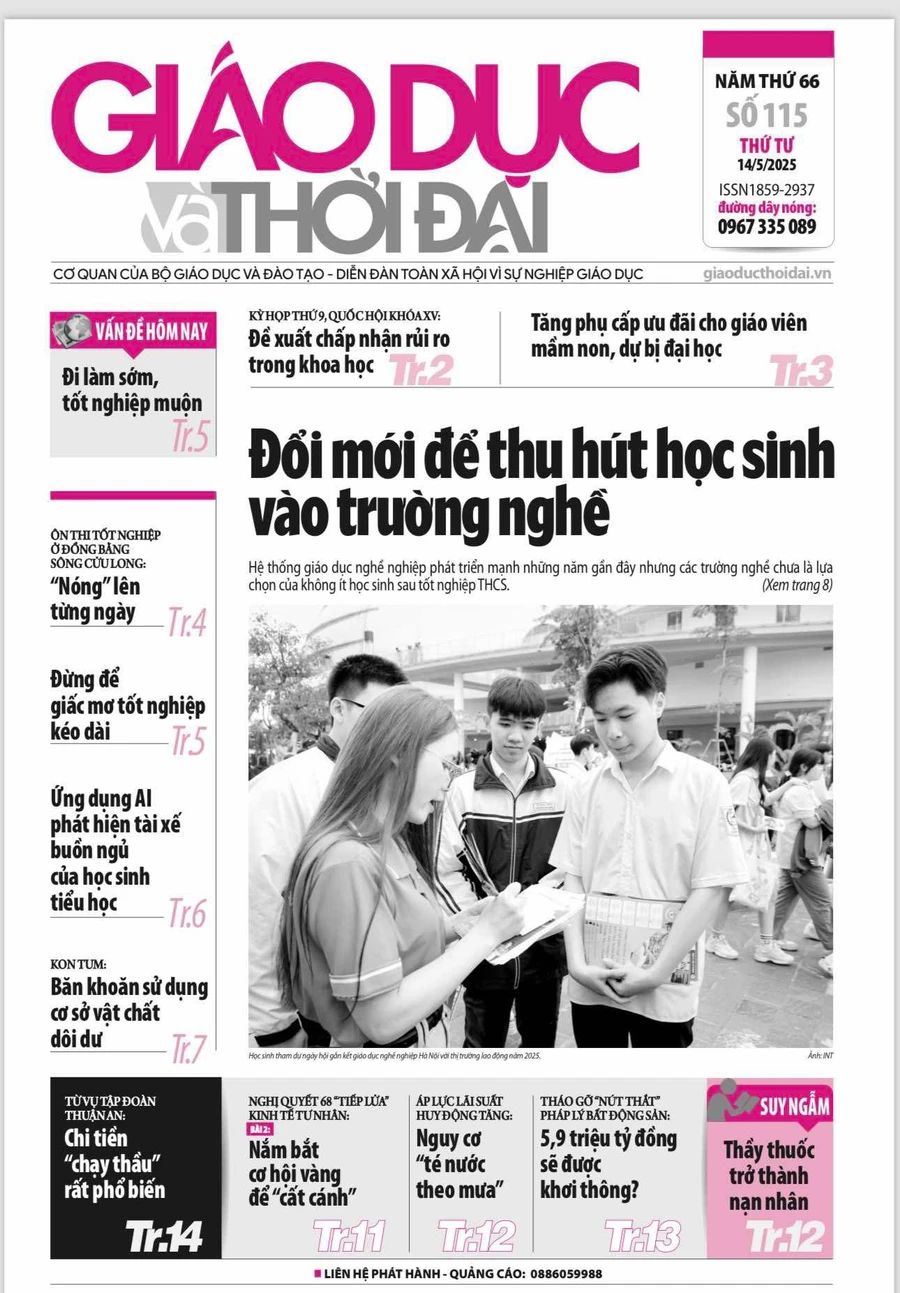 Tin tức báo in 14/5: Tăng phụ cấp ưu đãi cho giáo viên mầm non, dự bị đại học