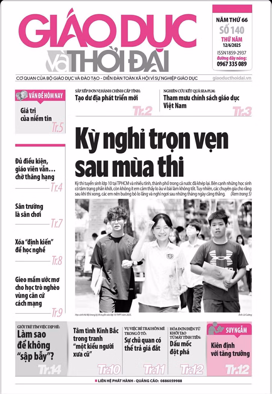 Tin tức báo in 12/6: Đủ điều kiện, giáo viên vẫn… chờ thăng hạng