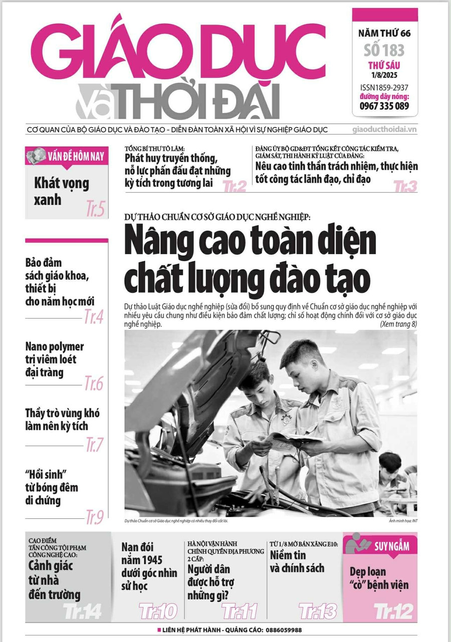 Tin tức báo in 1/8: Nâng cao toàn diện chất lượng đào tạo