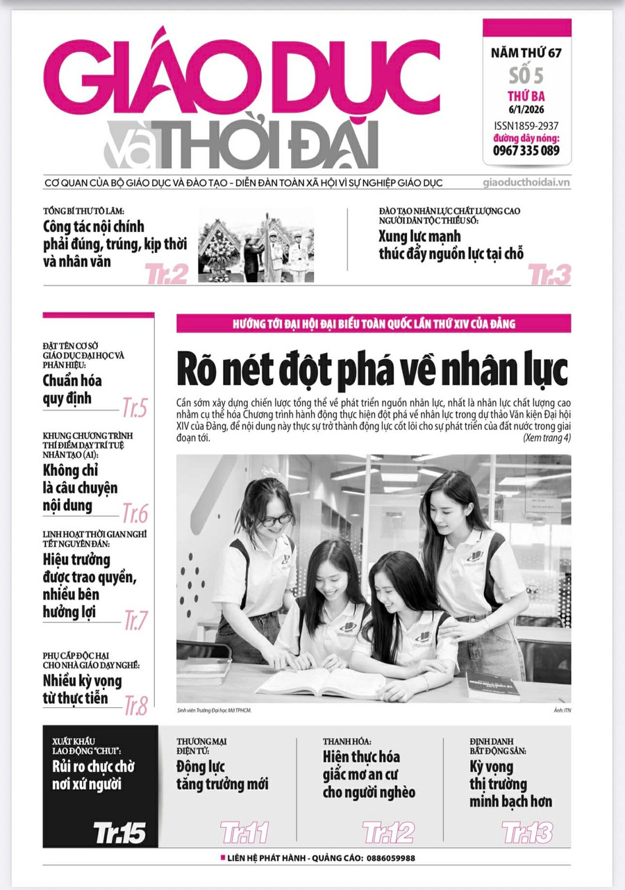 Tin tức báo in 6/1: Rõ nét đột phá về nhân lực