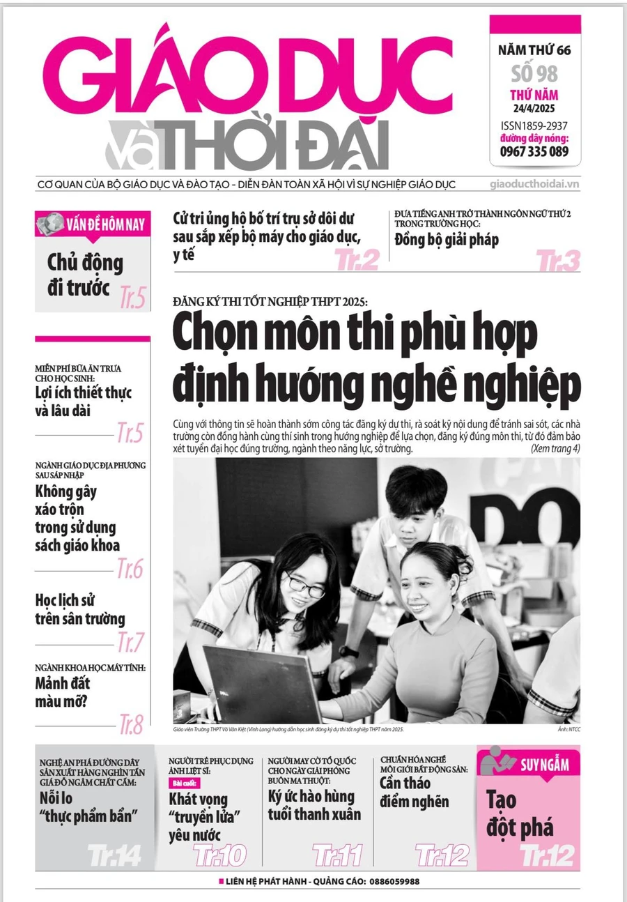 Tin tức báo in 24/4: Chọn môn thi phù hợp định hướng nghề nghiệp