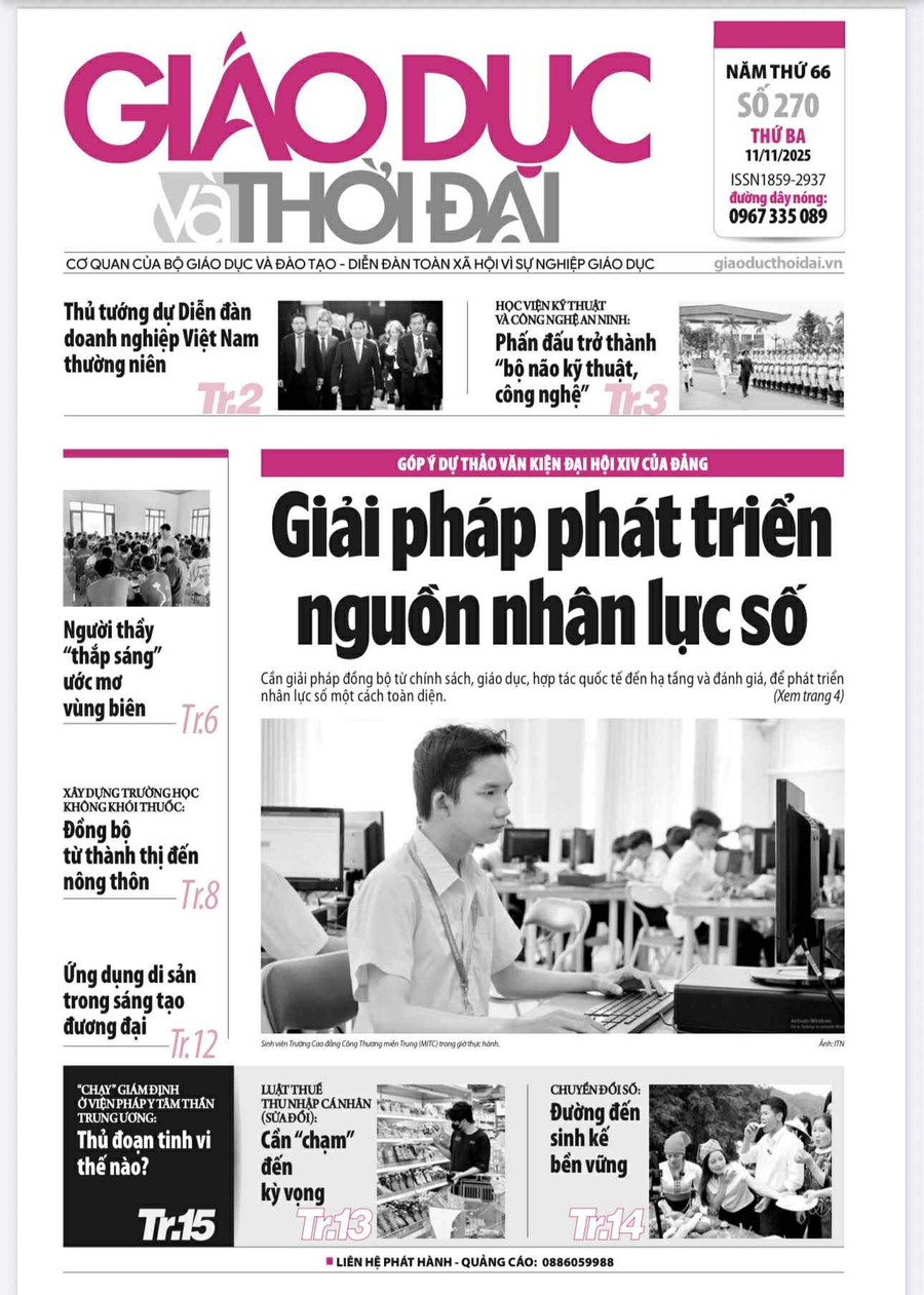 Tin tức báo in 11/11: Giải pháp phát triển nguồn nhân lực số