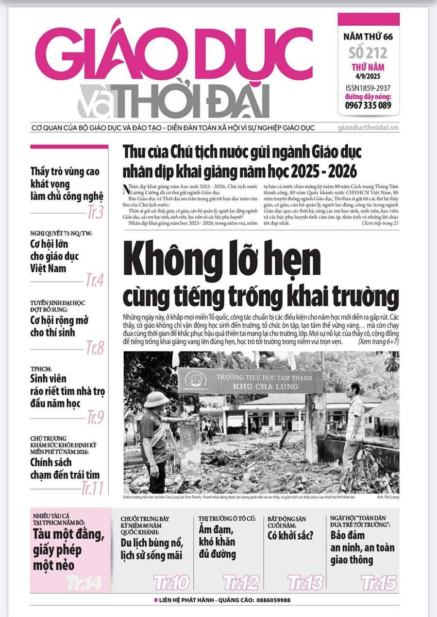 Tin tức báo in 4/9: Cơ hội mới cho thí sinh chưa trúng tuyển đại học đợt 1