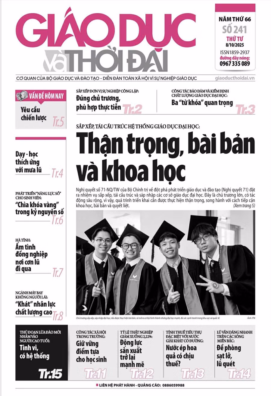 Tin tức báo in 8/10: Dạy - học thích ứng với mưa lũ