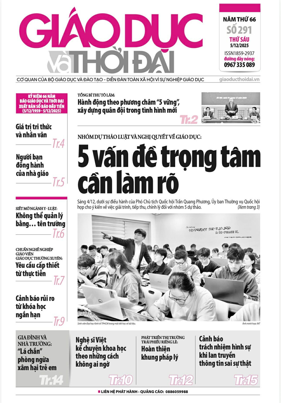 Tin tức báo in 5/12: Không thể quản lý bằng… tên trường