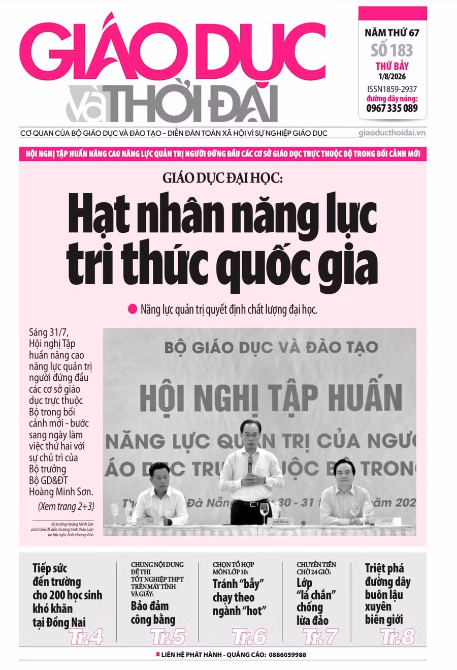 Tin tức báo in 1/8: Năng lực quản trị quyết định chất lượng đại học