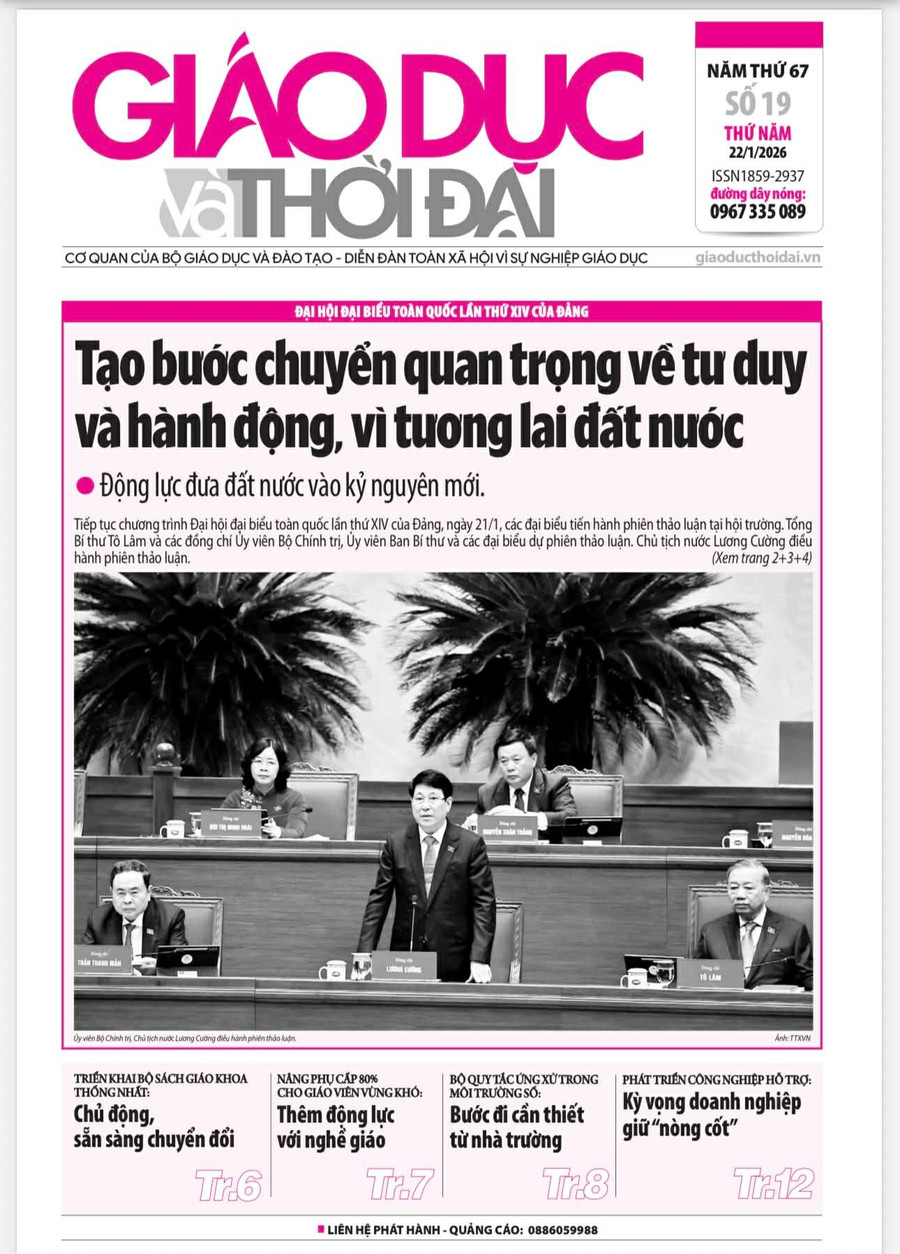 Tin tức báo in 22/1: Thêm động lực với nghề giáo