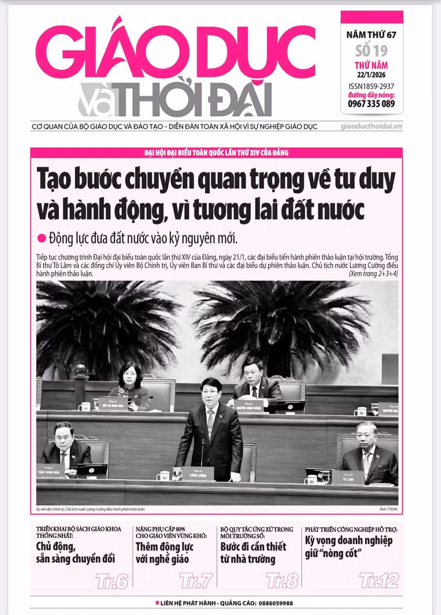 Tin tức báo in 22/1: Thêm động lực với nghề giáo