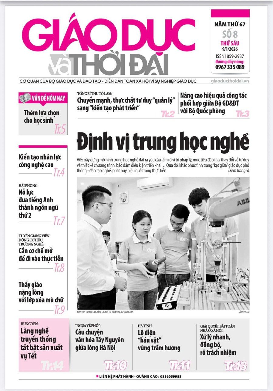 Tin tức báo in 9/1: Kiến tạo nhân lực công nghệ cao