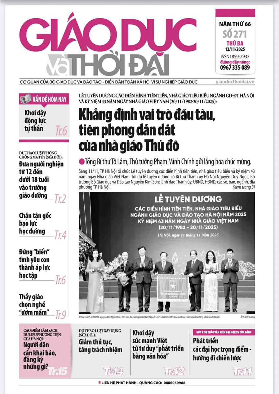 Tin tức báo in 12/11: Đừng 'biến' tình yêu con thành áp lực học tập