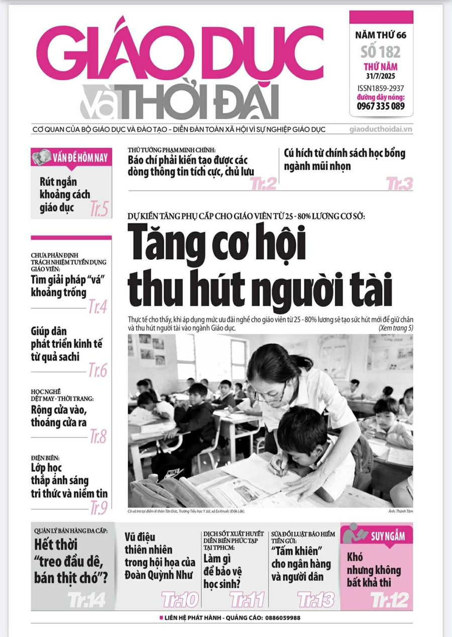 Tin tức báo in 31/7: Tìm giải pháp 'vá' khoảng trống trong tuyển dụng giáo viên