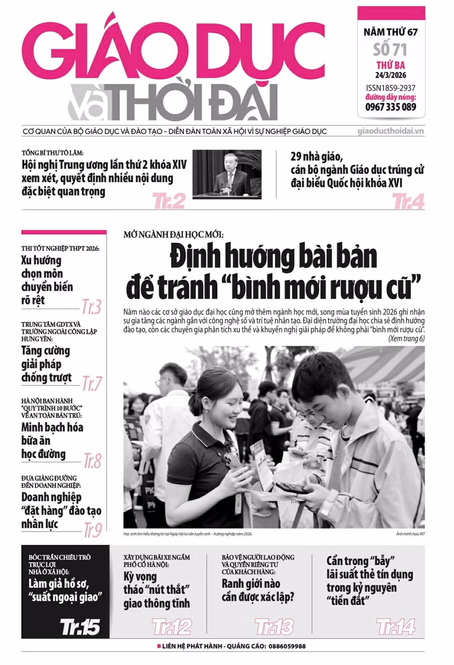 Tin tức báo in 24/3: Minh bạch hóa bữa ăn học đường