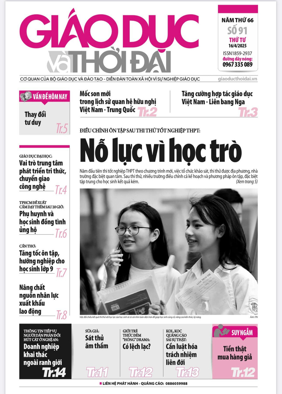 Tin tức báo in 16/4: Phụ huynh và học sinh đồng tình ủng hộ