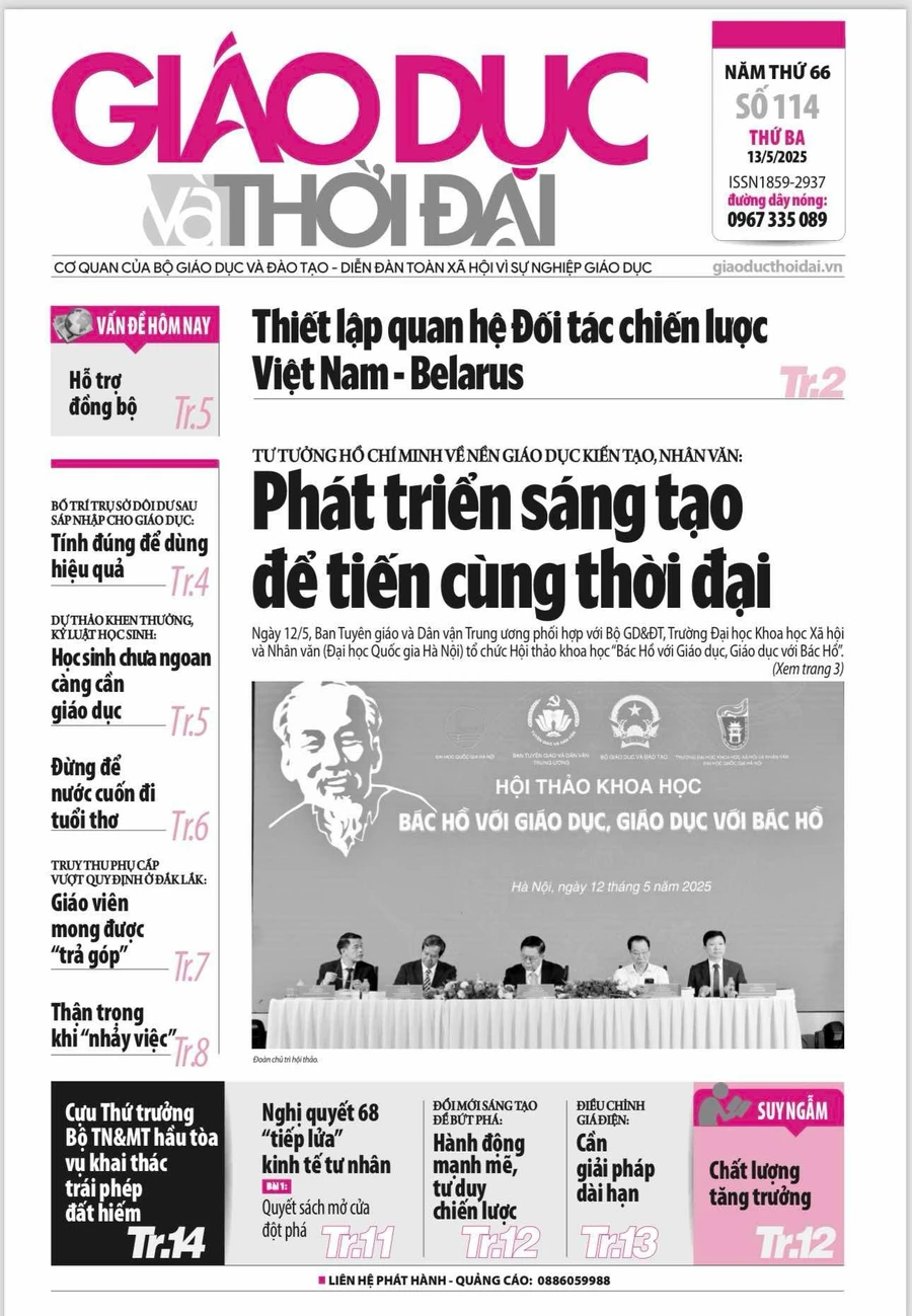 Tin tức báo in 13/5: Học sinh chưa ngoan càng cần giáo dục