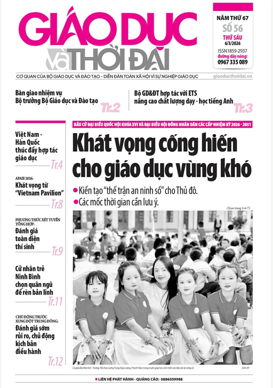 Tin tức báo in 6/3: Khát vọng cống hiến cho giáo dục vùng khó