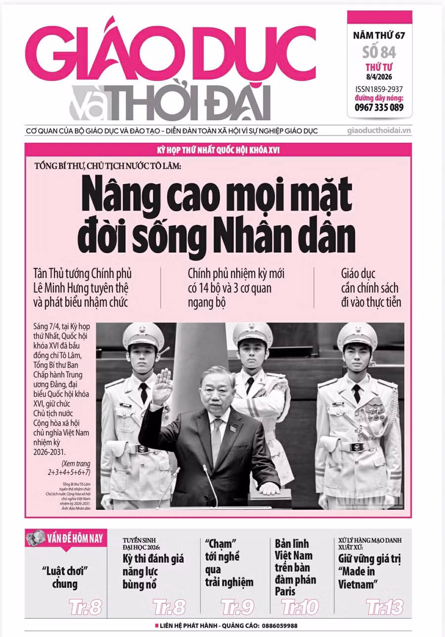 Tin tức báo in 7/4: Nhà giáo kỳ vọng những quyết sách mạnh mẽ cho giáo dục