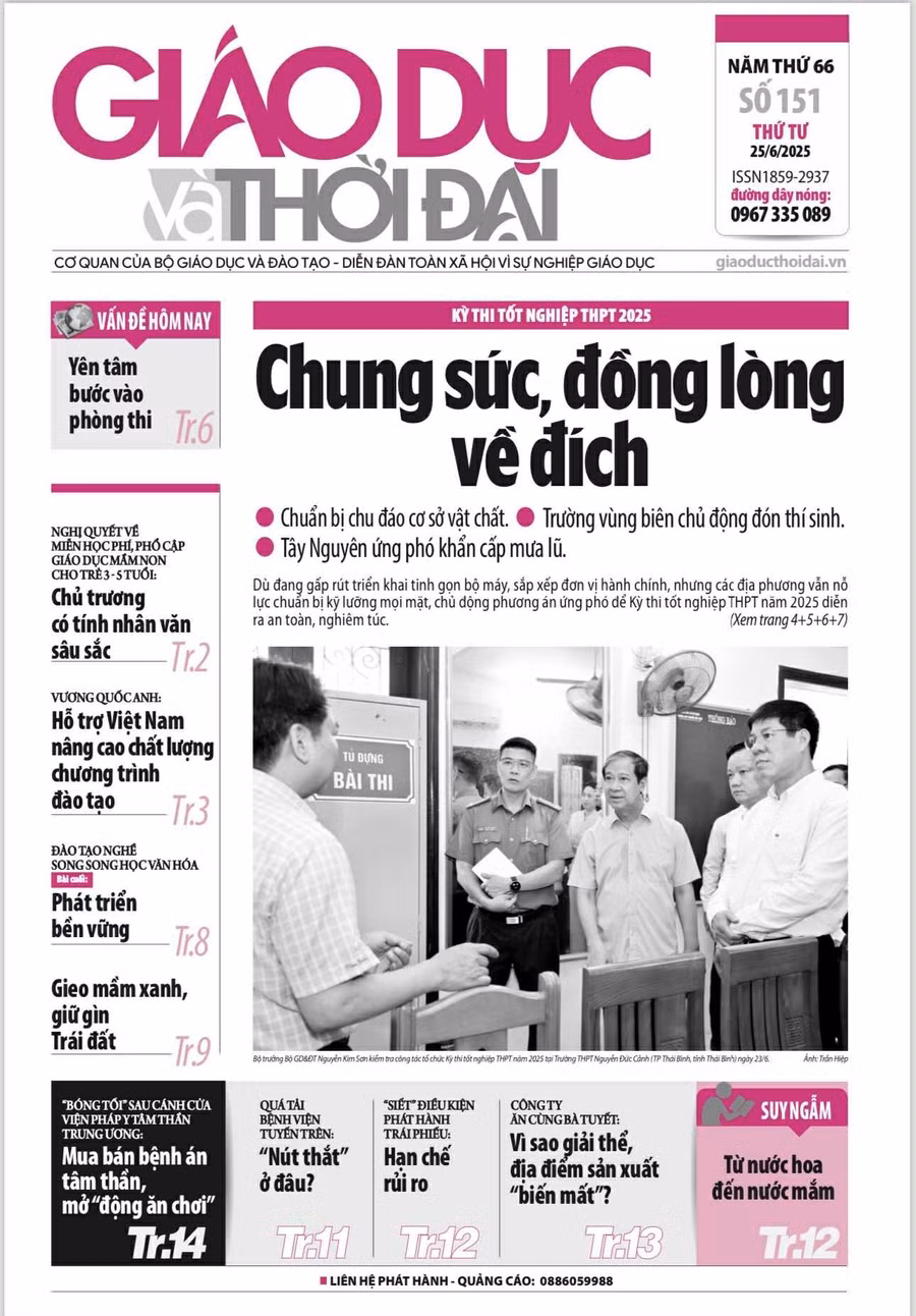 Tin tức báo in 25/6: Chung sức, đồng lòng đưa 'kỳ thi đặc biệt' về đích