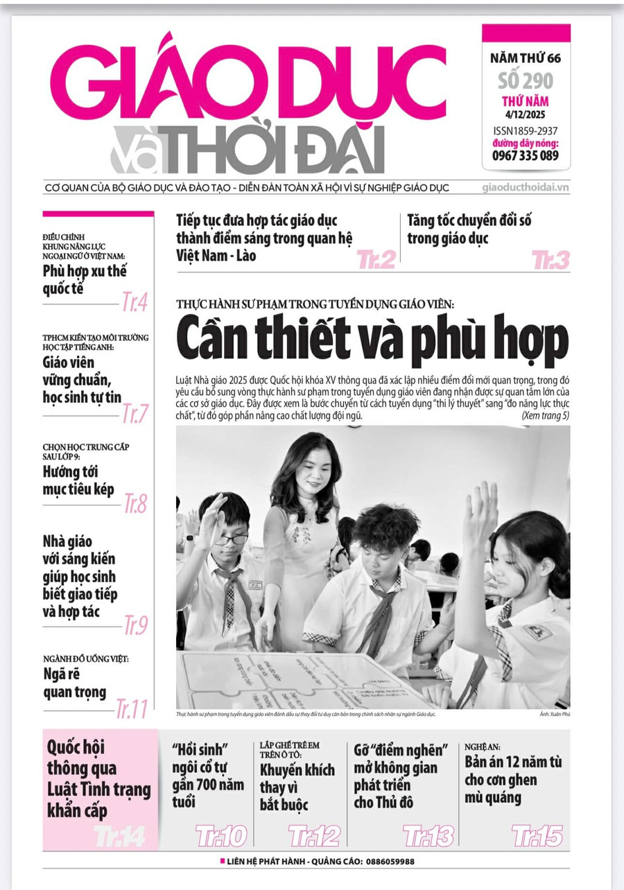 Tin tức báo in 4/12: Ngôi trường từ mồ hôi, nước mắt người thầy