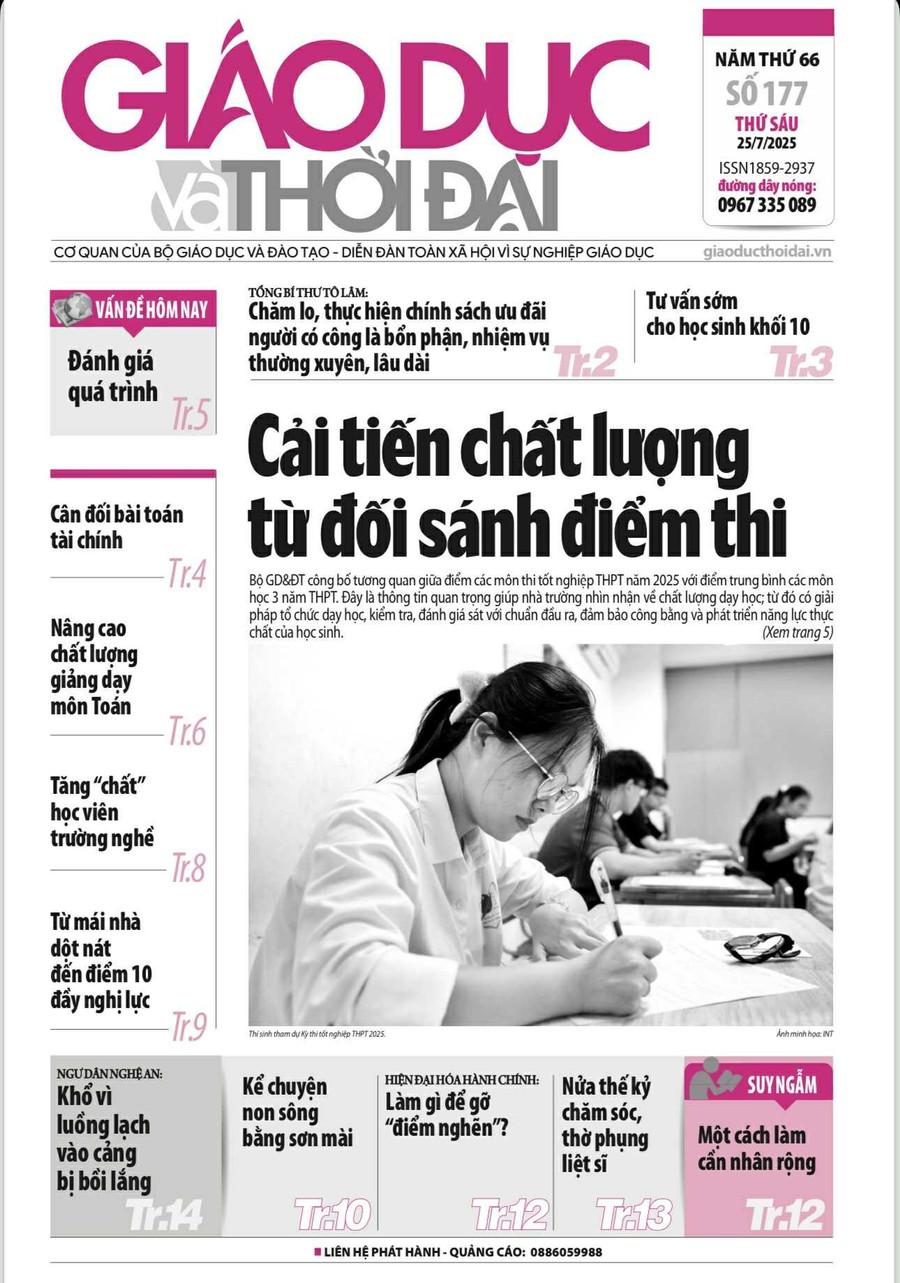 Tin tức báo in 25/7: Cải tiến chất lượng từ đối sánh điểm thi