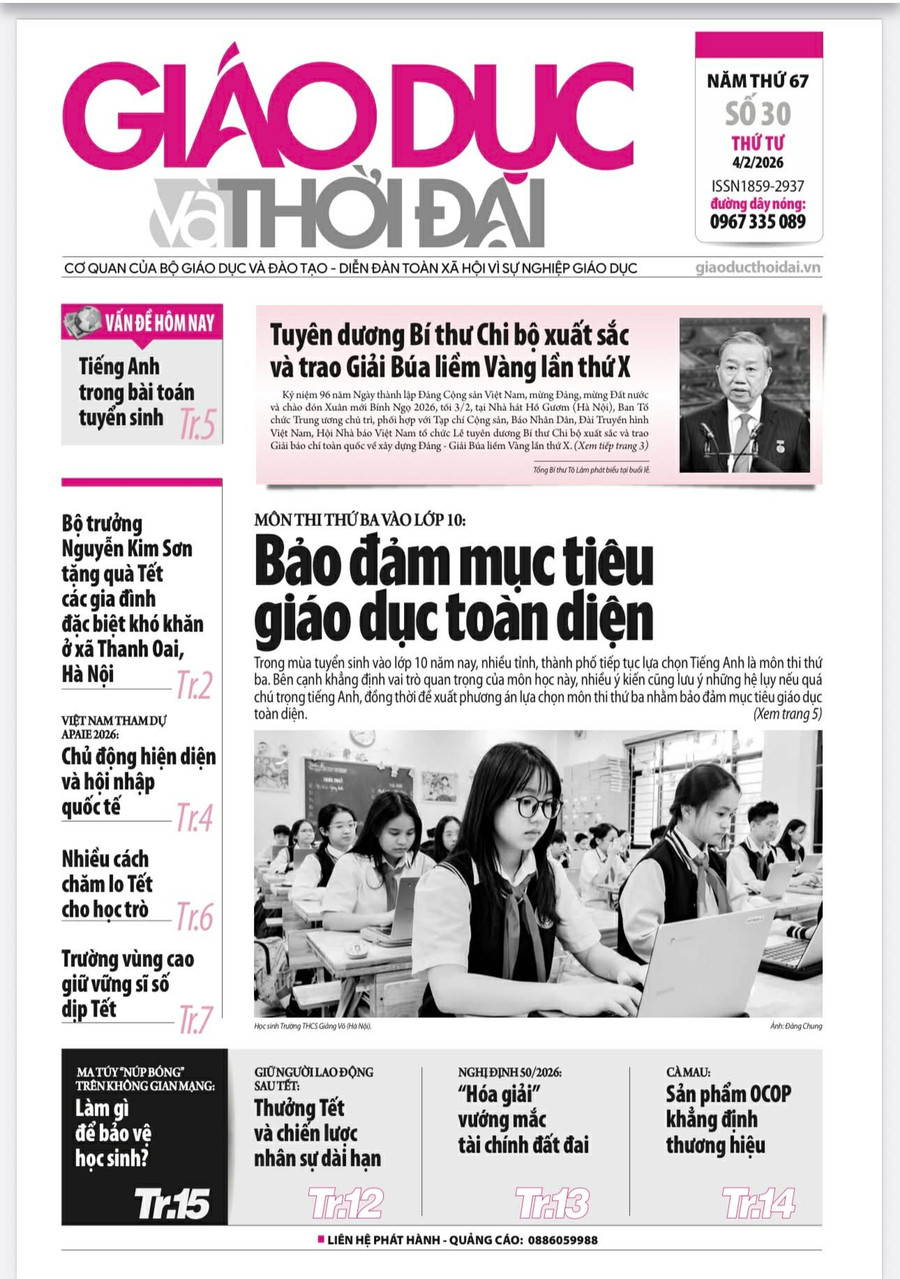 Tin tức báo in 4/2: Nhiều cách chăm lo Tết cho học trò