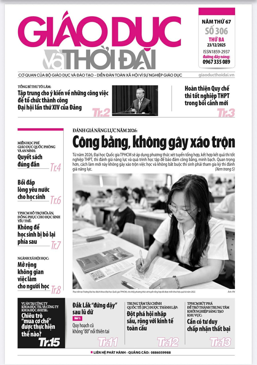 Tin tức báo in 23/12: Hoàn thiện Quy chế thi tốt nghiệp THPT trong bối cảnh mới