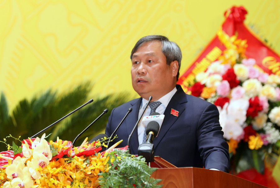 Ông Vũ Đại Thắng, Bí thư Tỉnh uỷ Quảng Ninh phát biểu khai mạc Đại hội. anh-20.jpg