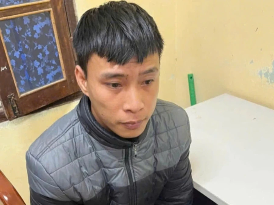 Phạm Thành Nam tại cơ quan Công an.
