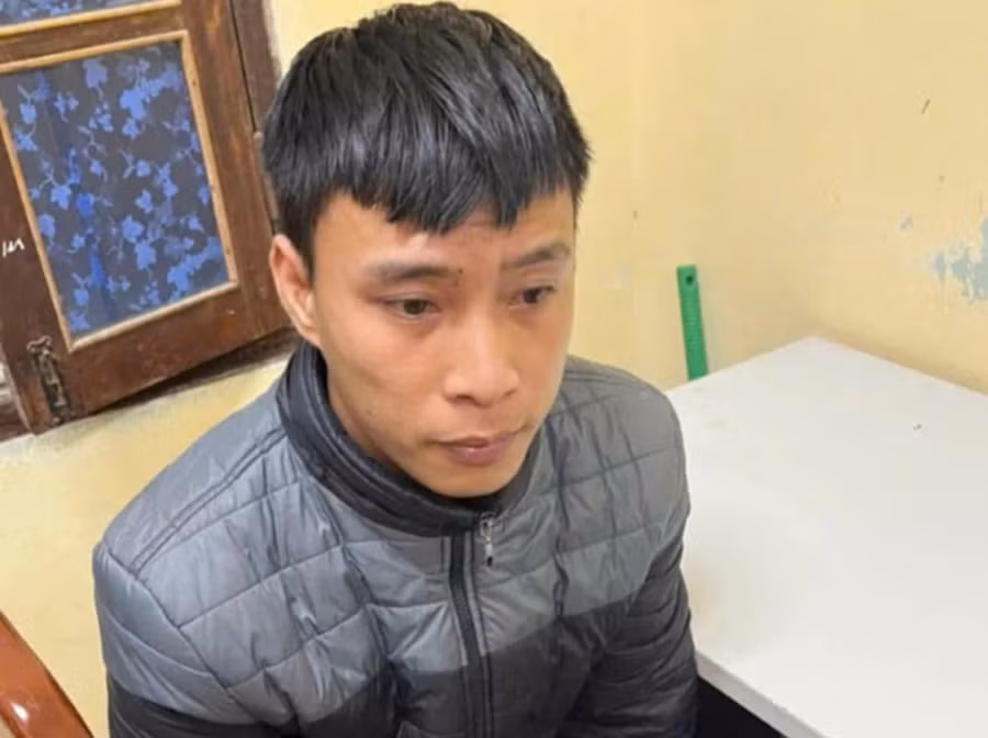 Phạm Thành Nam tại cơ quan Công an.