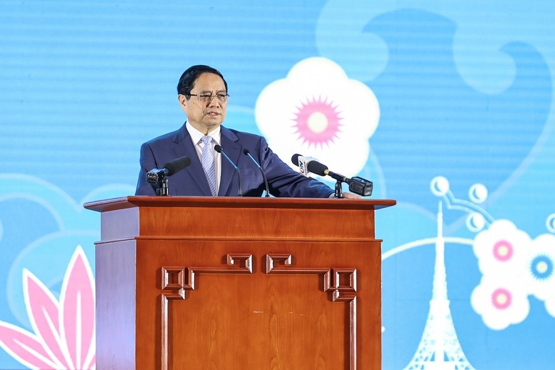 Thủ tướng Phạm Minh Chính phát biểu tại Diễn đàn. Ảnh: VGP/Nhật Bắc