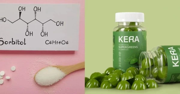 Kẹo rau củ Kera có chứa Sorbitol nhưng không có ghi trên nhãn sản phẩm theo quy định. 