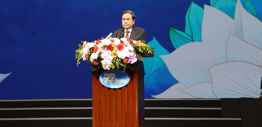 Chủ tịch Quốc hội Trần Thanh Mẫn phát biểu.