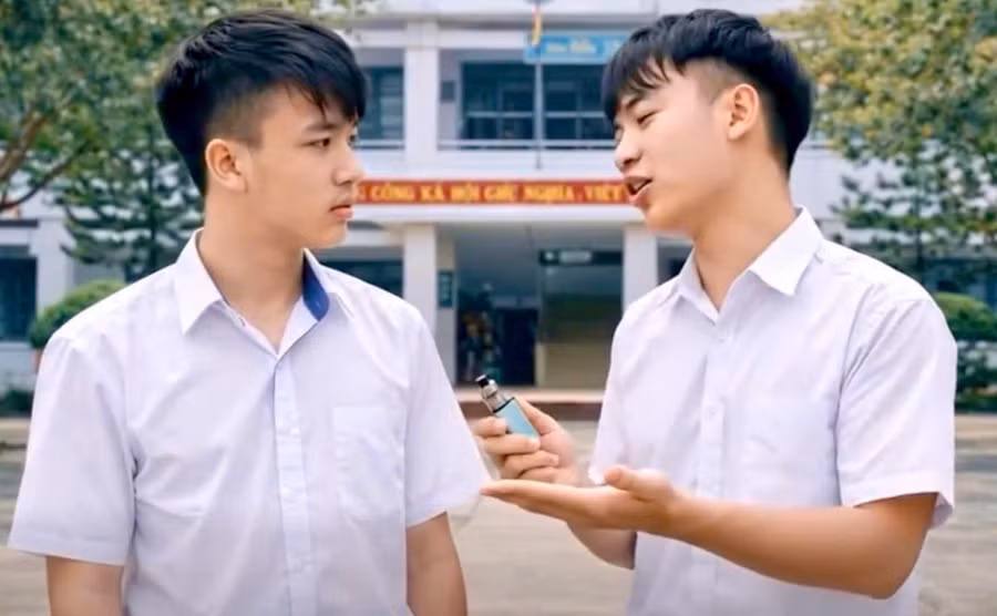 Hình ảnh AI học sinh dựng lên để tuyên truyền phòng chống thuốc lá, thuốc lá điện tử.