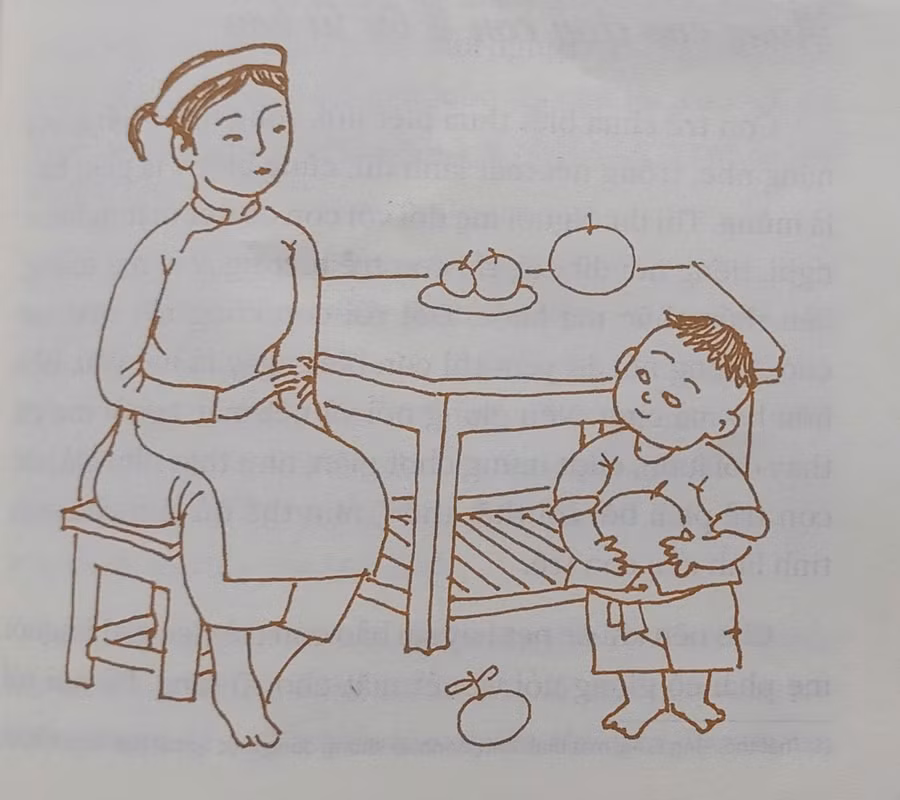 Minh họa sinh động trong cuốn sách 'Gia đình giáo dục - Phép dạy con'. Ảnh: Bình Thanh